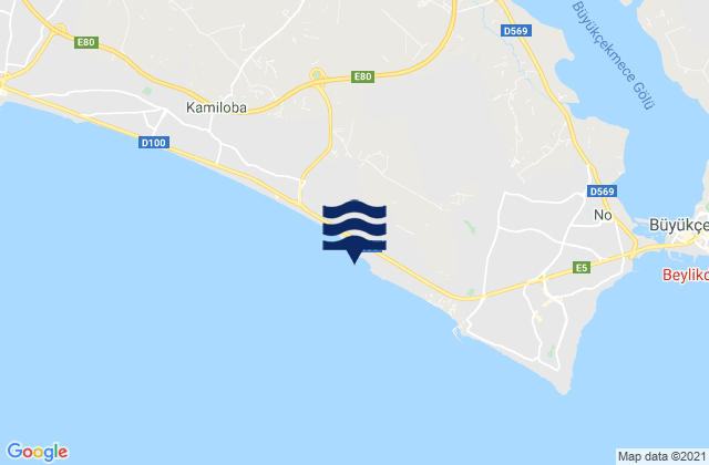 Kumburgaz, Turkeyの潮見表地図