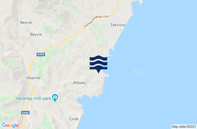 Kumluca, Turkeyの潮見表地図