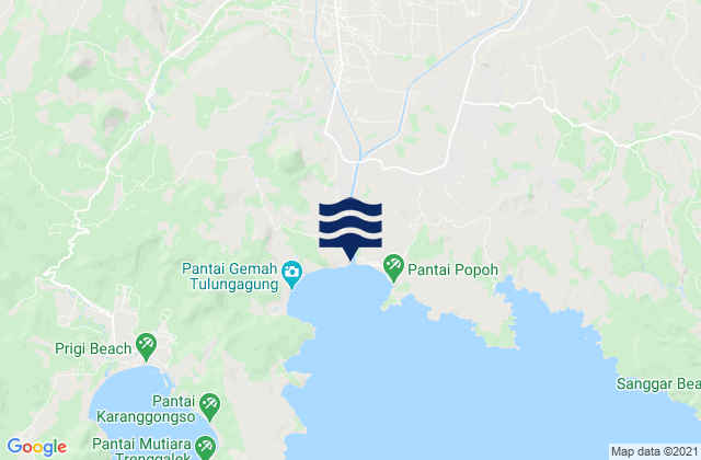 Kundung, Indonesiaの潮見表地図