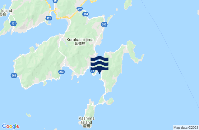 Kurahashi, Japanの潮見表地図