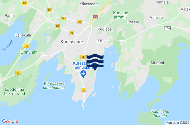 Kuressaare, Estoniaの潮見表地図