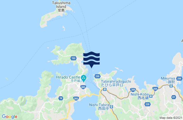 Kuroko Sima, Japanの潮見表地図