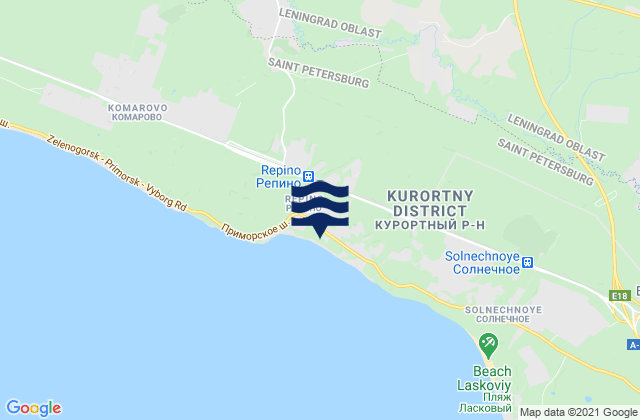 Kurortnyy Rayon, Russiaの潮見表地図