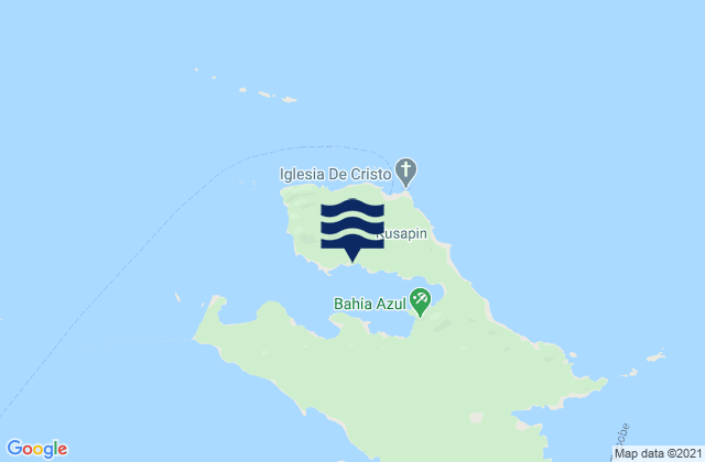 Kusapín, Panamaの潮見表地図