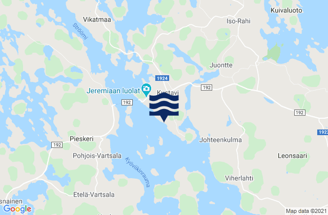 Kustavi, Finlandの潮見表地図
