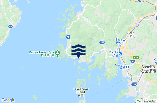 Kusudomari, Japanの潮見表地図