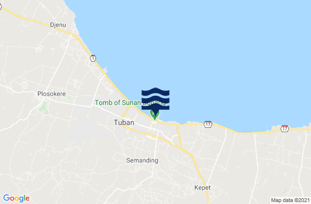 Kutorejo, Indonesiaの潮見表地図