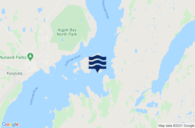 Kuujjuaq, Canadaの潮見表地図