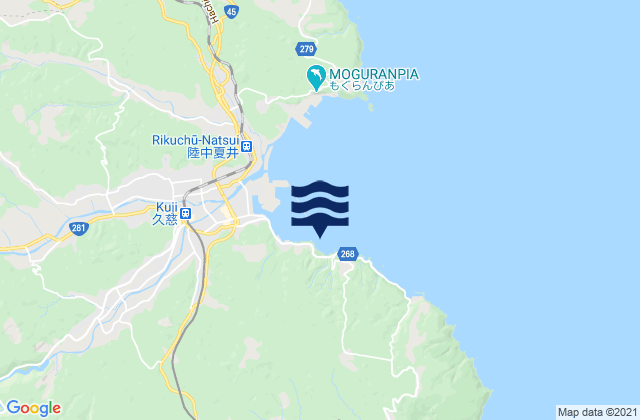 Kuzi (Iwate), Japanの潮見表地図