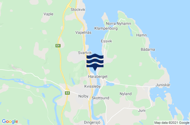 Kvissleby, Swedenの潮見表地図