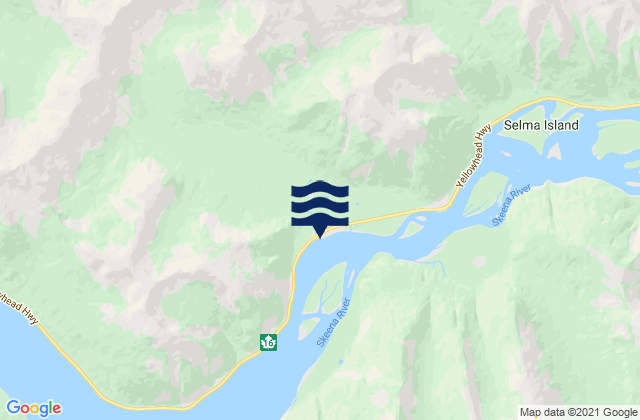 Kwinitsa Creek, Canadaの潮見表地図