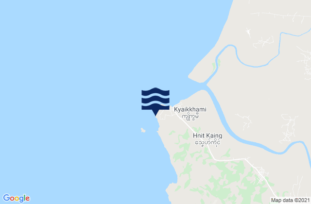 Kyaikkami, Myanmarの潮見表地図