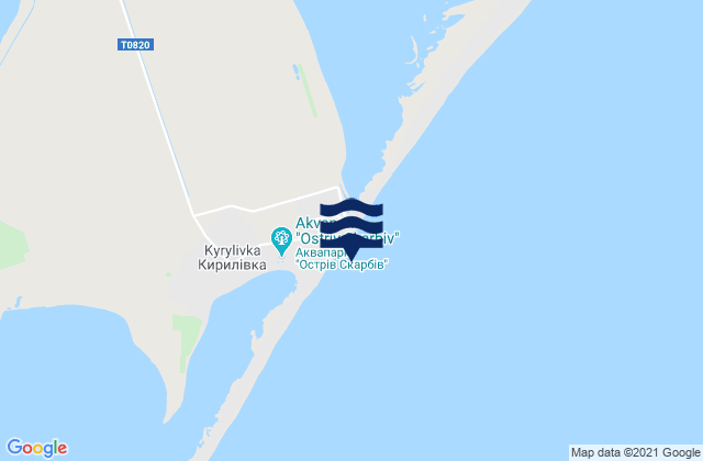 Kyrylivka, Ukraineの潮見表地図