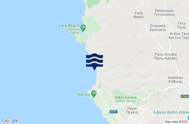 Káto Aródes, Cyprusの潮見表地図