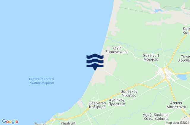 Káto Zódeia, Cyprusの潮見表地図