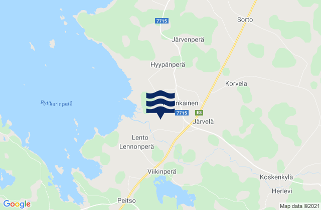 Kälviä, Finlandの潮見表地図