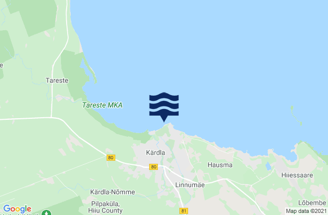Kärdla, Estoniaの潮見表地図