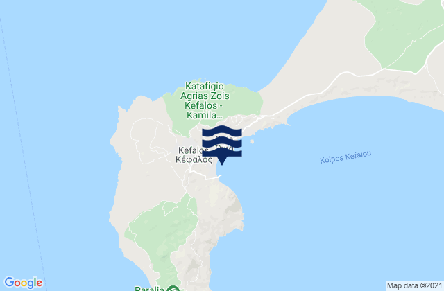 Kéfalos, Greeceの潮見表地図