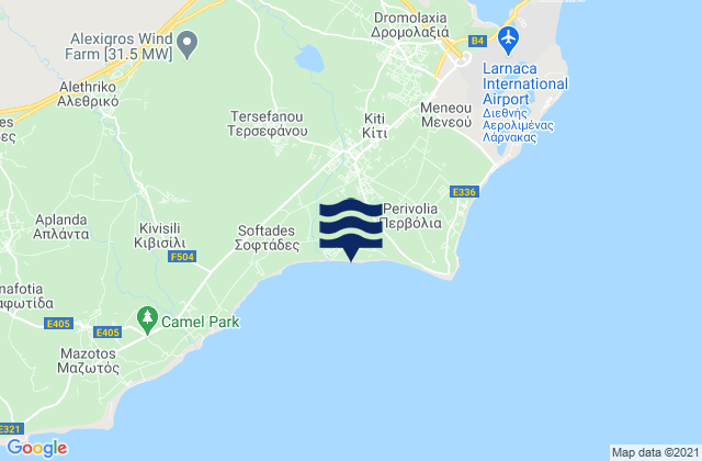 Kíti, Cyprusの潮見表地図