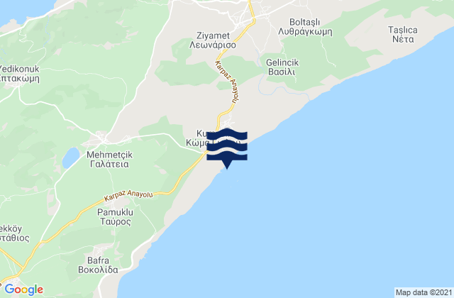 Kóma tou Gialoú, Cyprusの潮見表地図