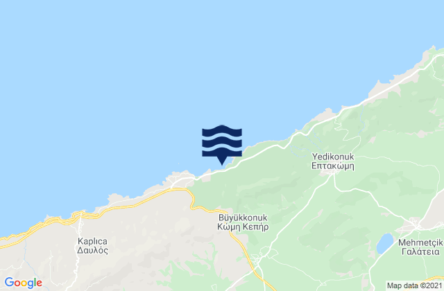 Kómi, Cyprusの潮見表地図