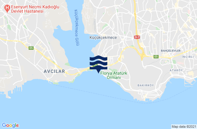 Küçükçekmece, Turkeyの潮見表地図