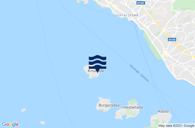 Kınalı, Turkeyの潮見表地図
