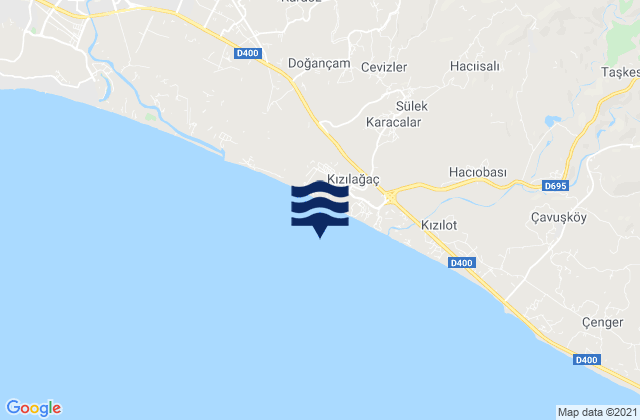 Kızılağaç, Turkeyの潮見表地図