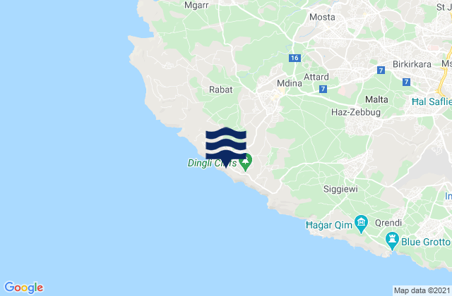 L-Imtarfa, Maltaの潮見表地図