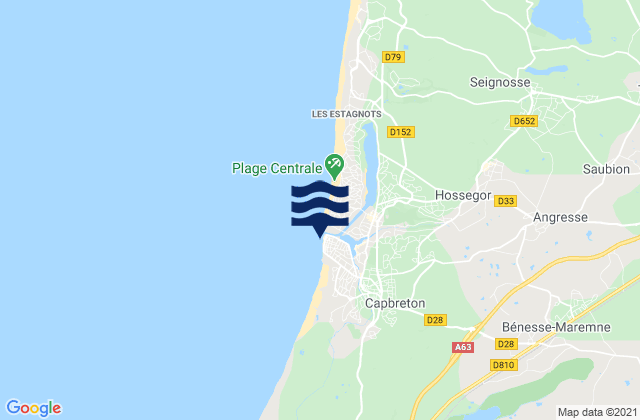 LEstacade, Franceの潮見表地図