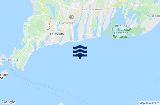 LHommedieu Shoal north of west end, United Statesの潮見表地図