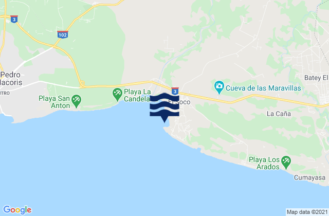 La Bahia, Dominican Republicの潮見表地図