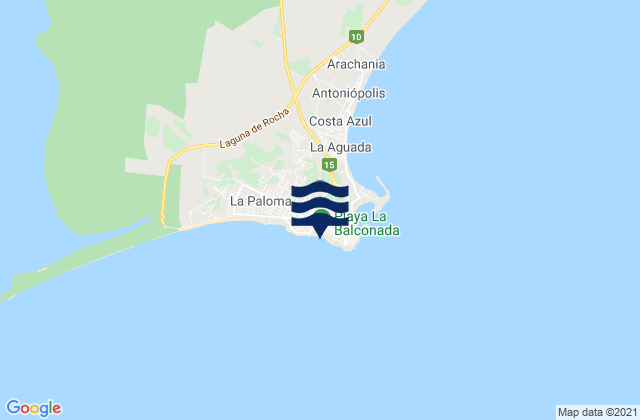 La Balconada, Brazilの潮見表地図