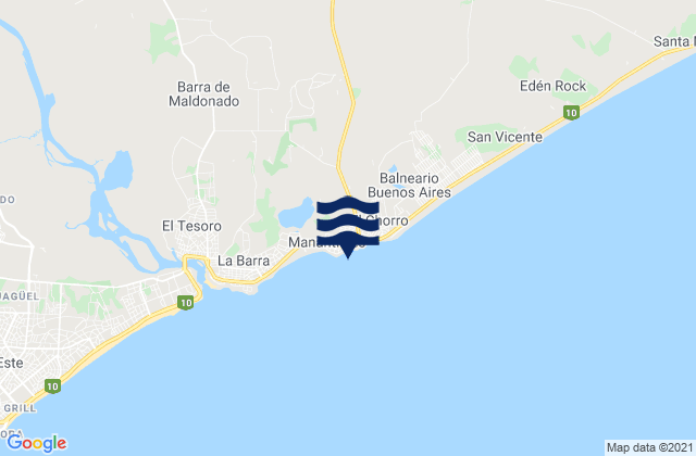 La Barre de Jose Ignacio, Brazilの潮見表地図