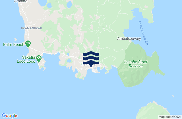 La Batterie, Madagascarの潮見表地図