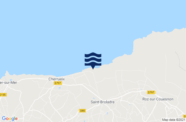 La Boussac, Franceの潮見表地図