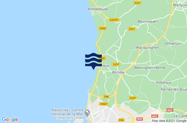 La Capelle-lès-Boulogne, Franceの潮見表地図
