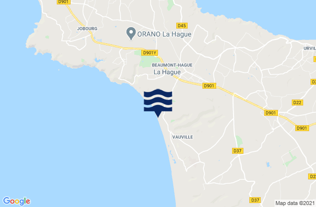 La Crecque, Franceの潮見表地図