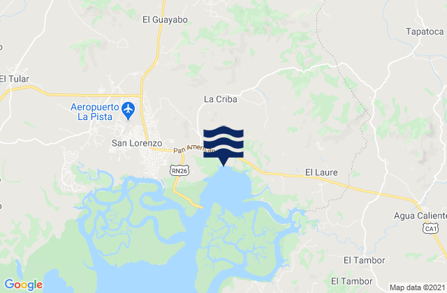 La Criba, Hondurasの潮見表地図