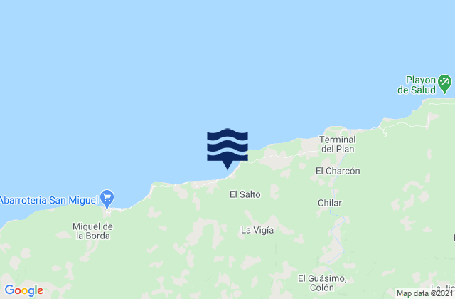 La Encantada, Panamaの潮見表地図