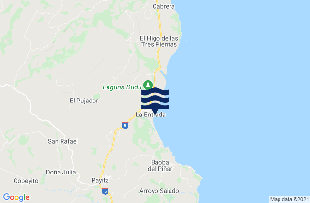La Entrada, Dominican Republicの潮見表地図