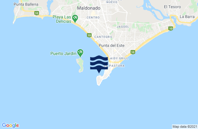 La Escollera, Brazilの潮見表地図