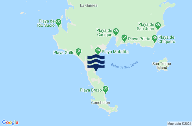 La Esmeralda, Panamaの潮見表地図