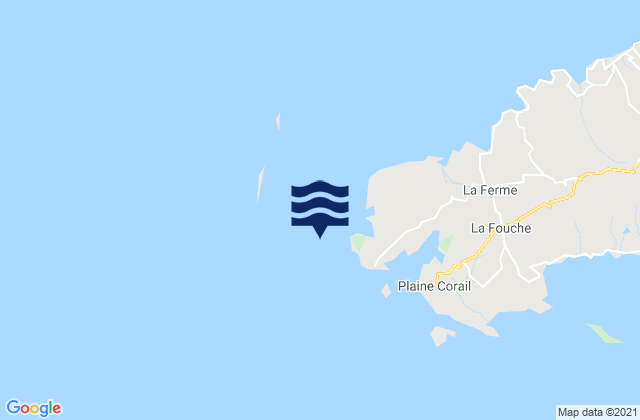 La Ferme, Reunionの潮見表地図