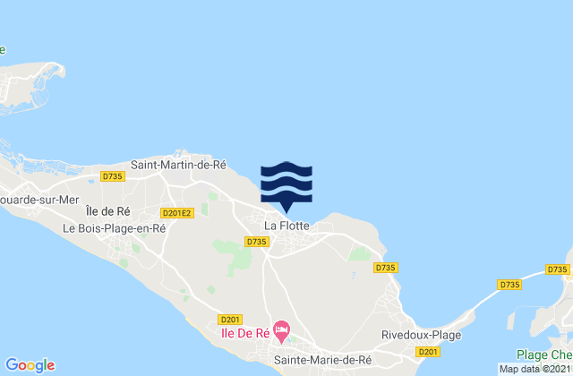 La Flotte, Franceの潮見表地図
