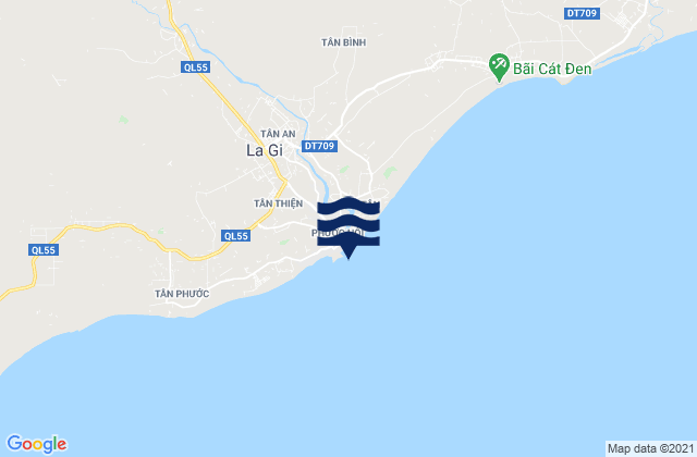 La Gi, Vietnamの潮見表地図