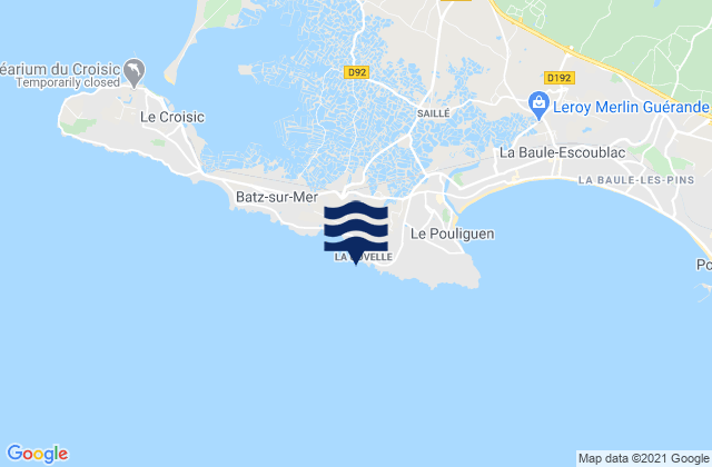 La Govelle, Franceの潮見表地図