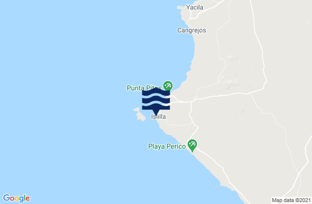 La Islilla, Peruの潮見表地図