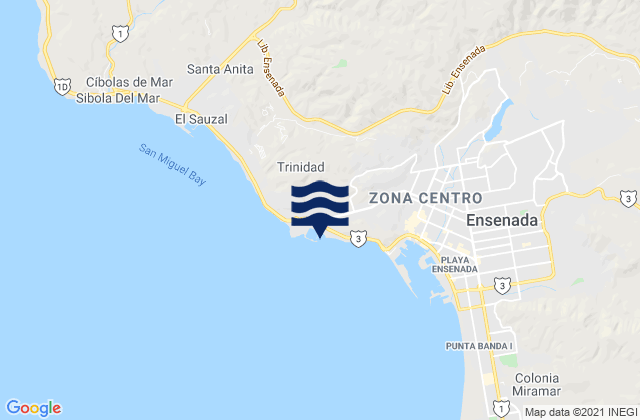 La Lancha, Mexicoの潮見表地図