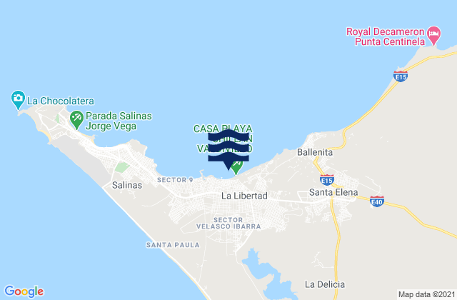 La Libertad, Ecuadorの潮見表地図